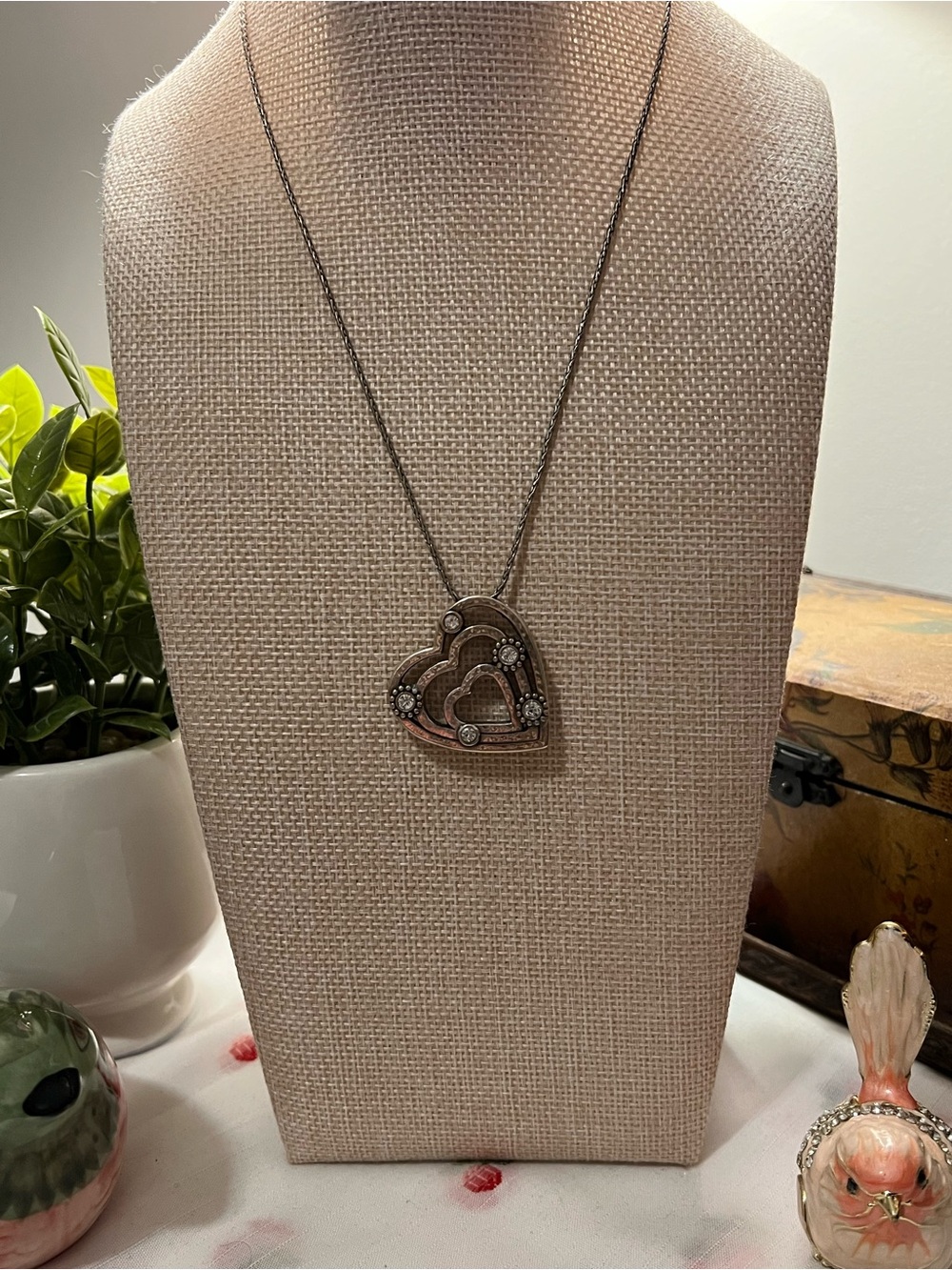 Brighton Triple Heart Reversible Necklace